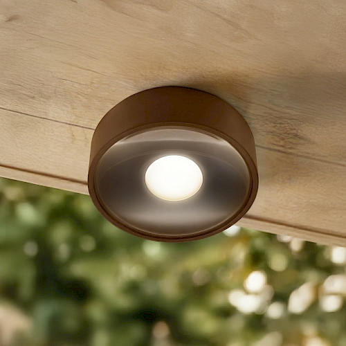 Kleine runde moderne 230V außen Aufbau Deckenleuchte