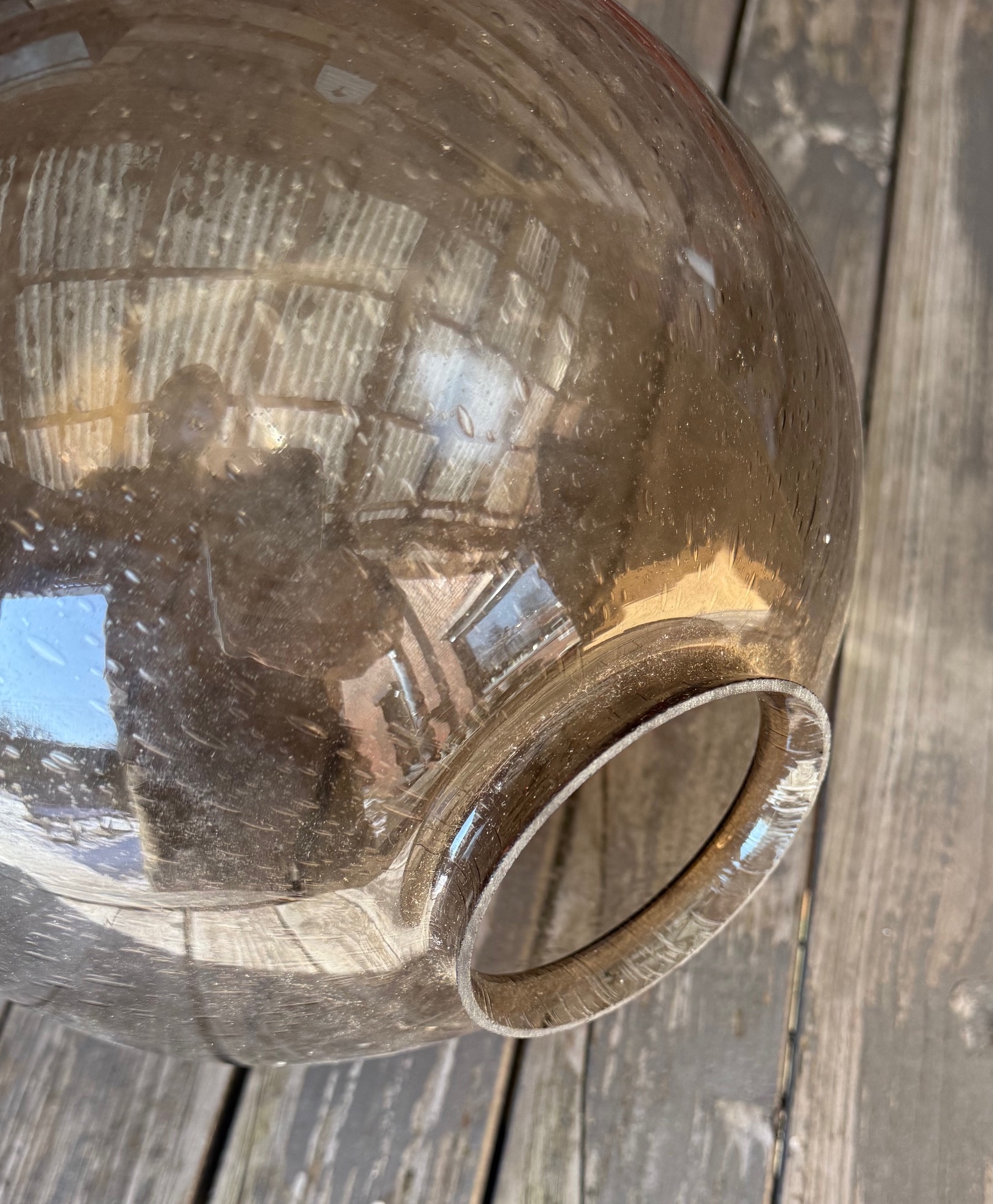 Bega Boom Ersatzglas 250mm mit Kragen Bronze braun für 1892