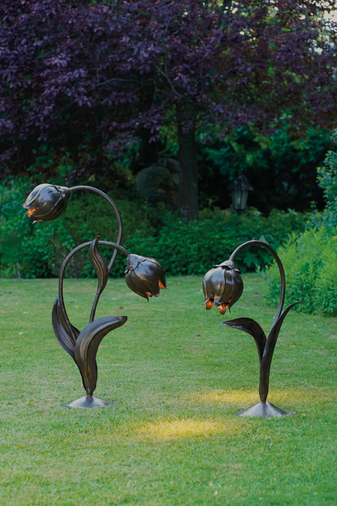 Gartenleuchten in Form eine Blume