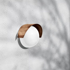 Runde außen Wandleuchte mit Kupferdach