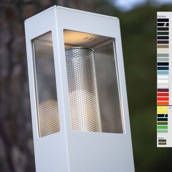 Schöne blendfreie angenehme Wegbeleuchtung pulverbeschichtet in verschiedenen Farben