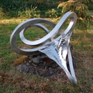 Edelstahl Art of Sculptur Gartenskulptur 78cm hoch