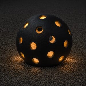 Lichtskulptur Schwarz matt im Außenbereich