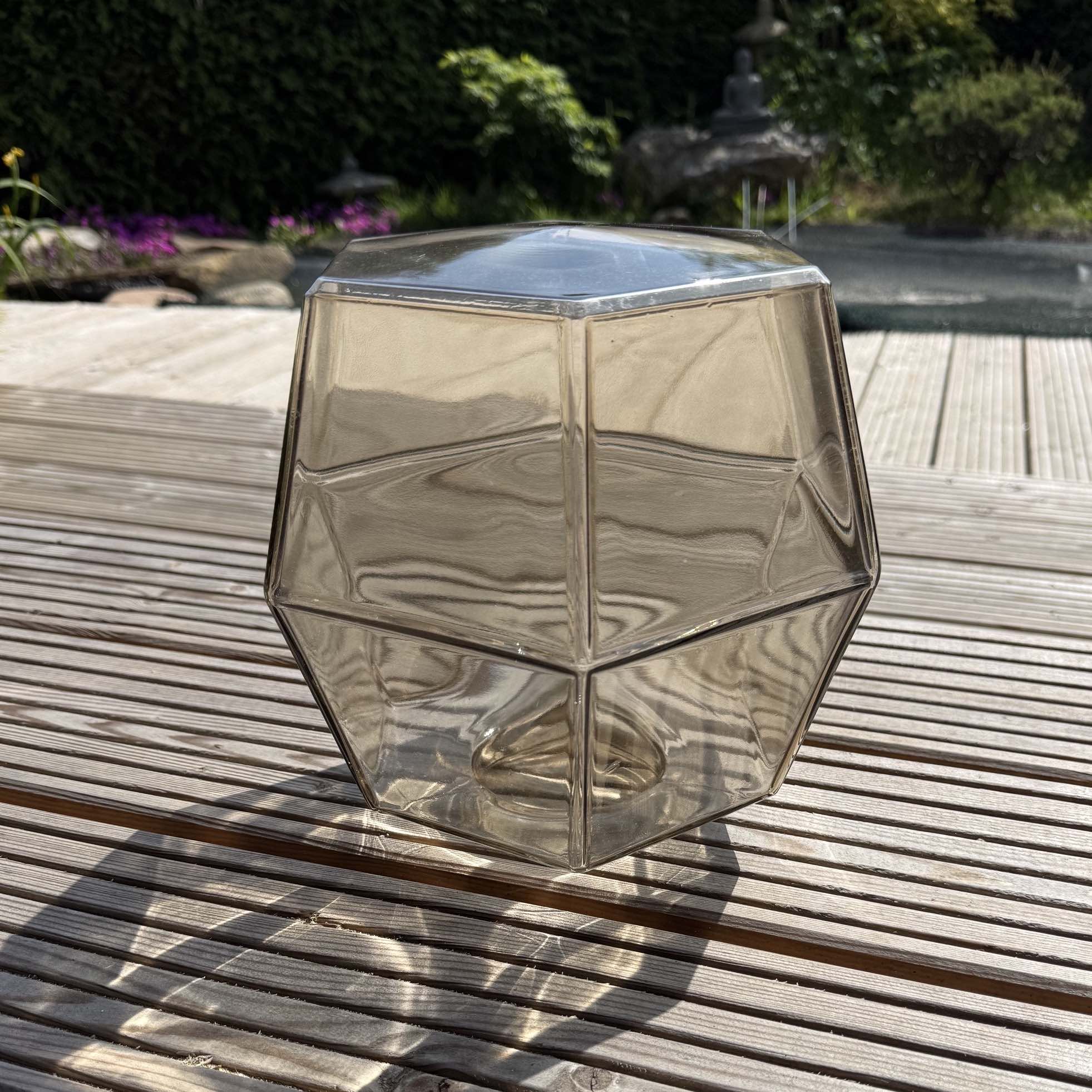 Eckiges RZB Ersatzglas Rauchglas