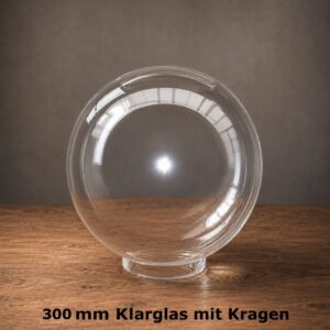 Ersatzglas 300mm Klarglas mit Kragen für Aussenlampe