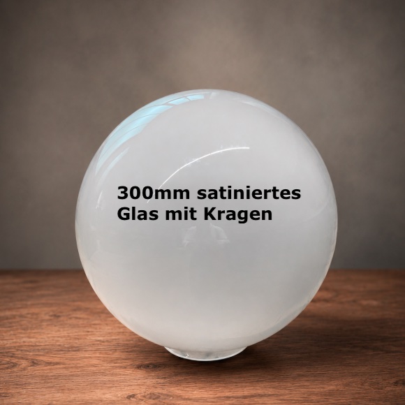 Ersatzglas 300mm satiniert mit Kragen für Außenlampe