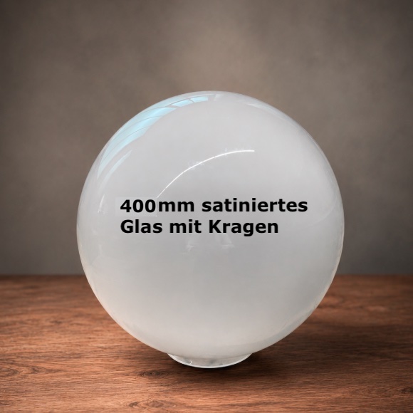 Ersatzglas 400mm satiniert mit Kragen für Außenlampe