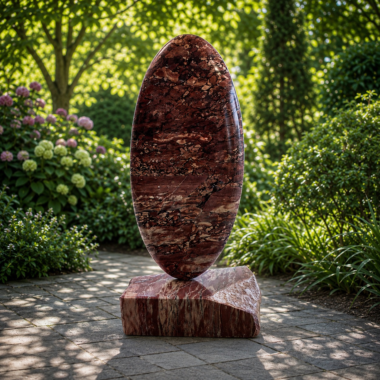 Exklusive Meditations Steinskulptur für den Außenbereich