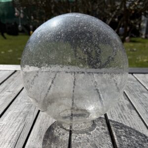 Außenlampen Blasenglas 19cm mit Kragen