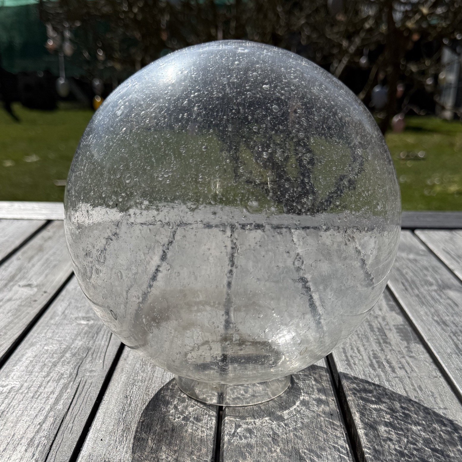 Außenlampen Blasenglas 19cm mit Kragen