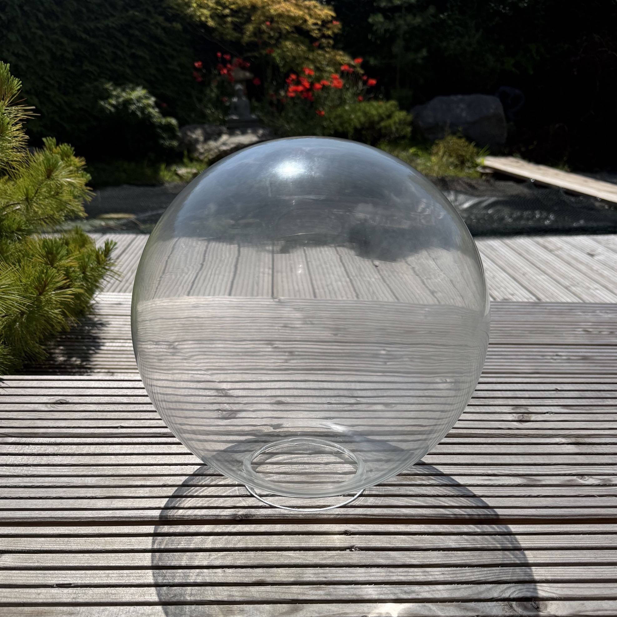 Außenlampen Ersatz Glaskugel 200mm klar 120mm Öffnung