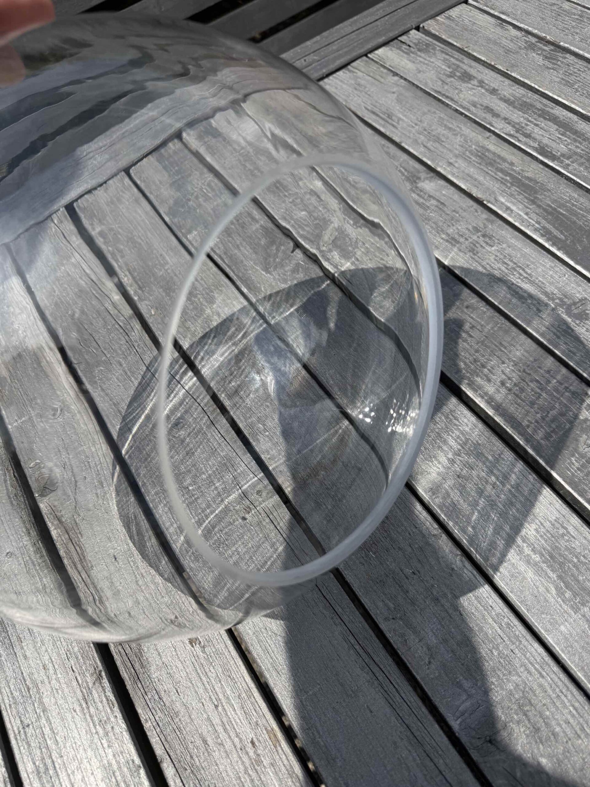 Kugel Ersatzglas klar 300mm mit 160mm Öffnung ohne Kragen