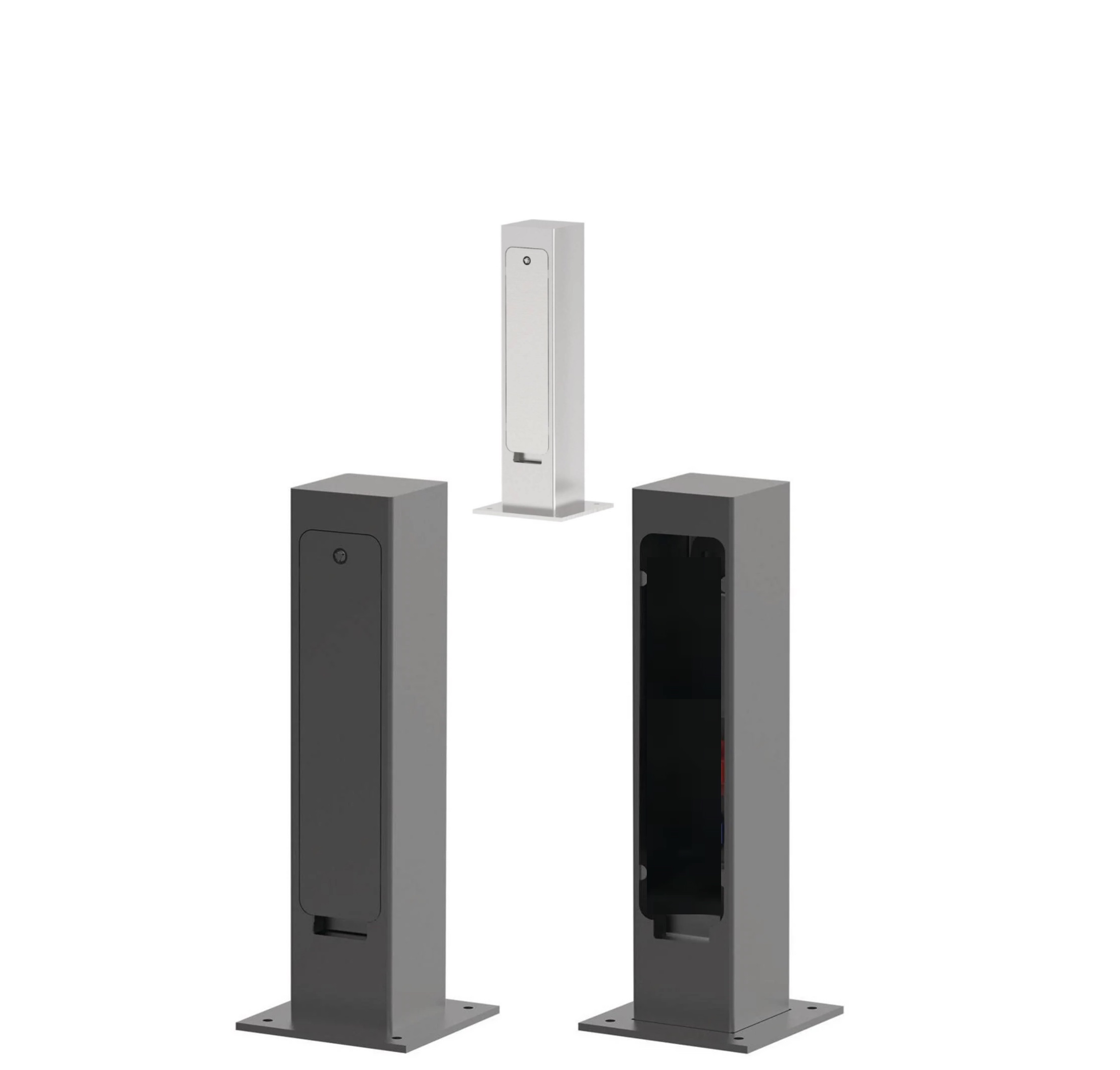 Quadratische Stahlsäule für Elektroeinbauten