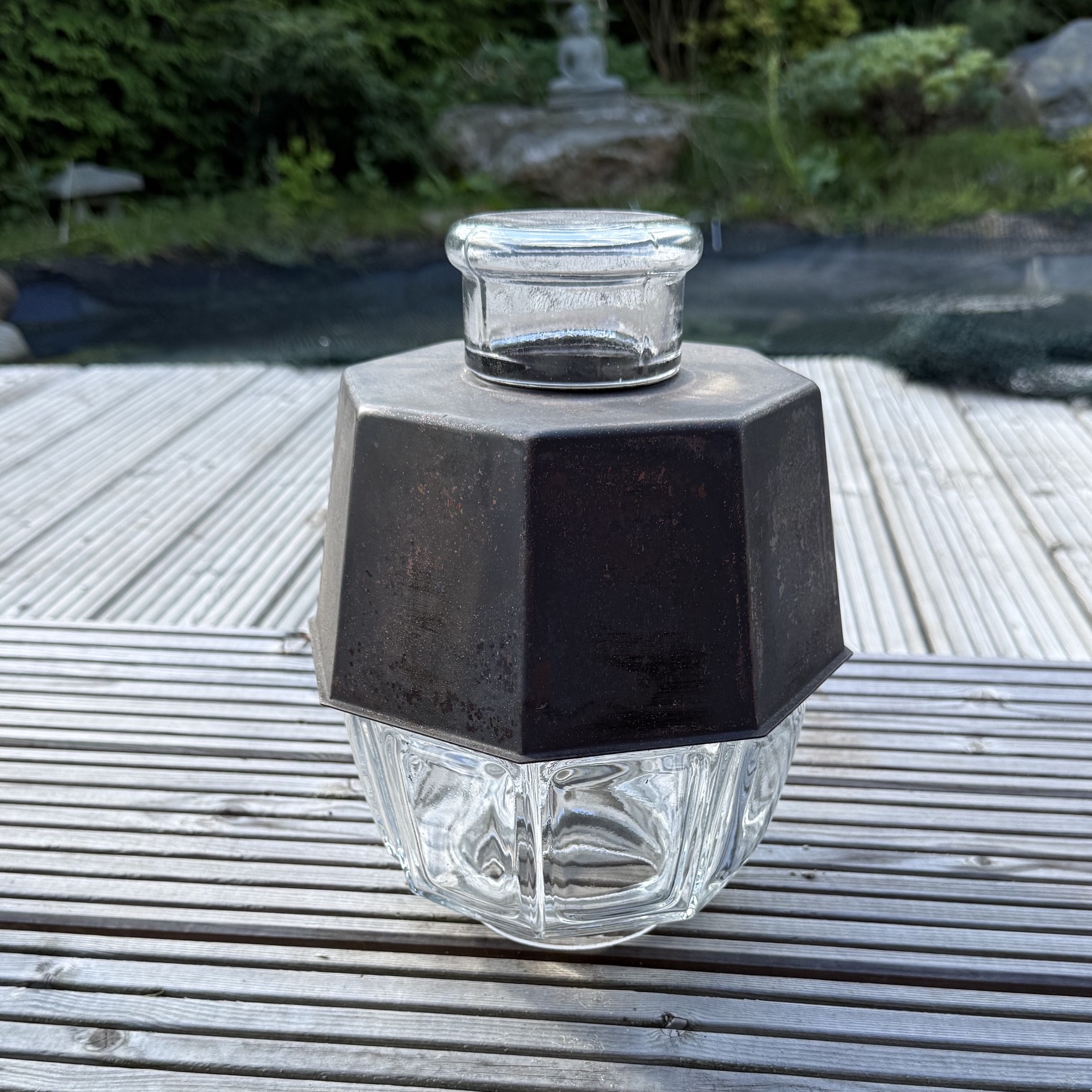 Altes Bega Boom Ersatzglas mit Kupferhaube