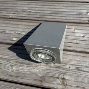DZ Dreiecksleuchte Silber mit Glas