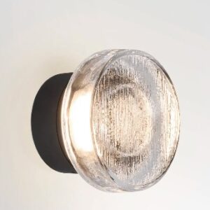 Moderne runde flache Glas Wandleuchte IP65