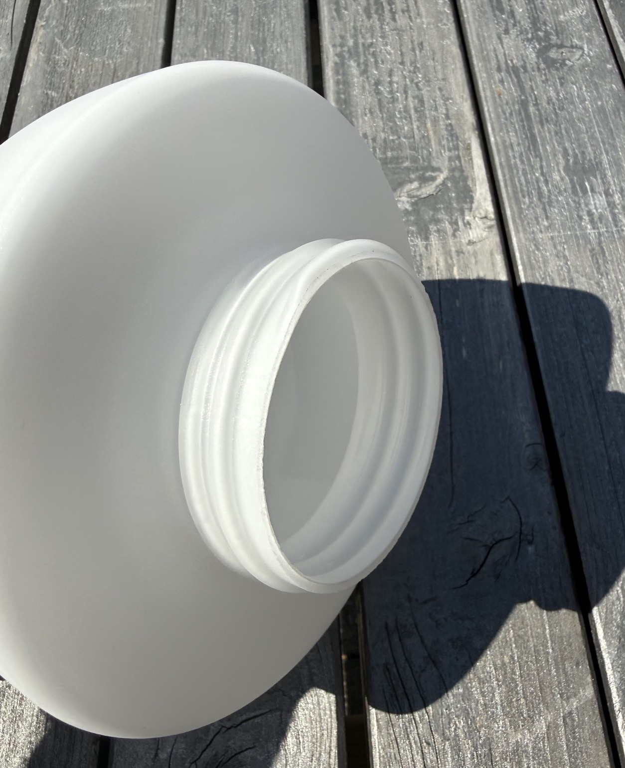 Weißes Pilzkopf Leuchten Ersatzglas mit Gewinde