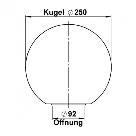Echtglas Lampen Ersatzglas Kristall klar Durchmesser 250mm ohne Kragen Öffnung 92mm