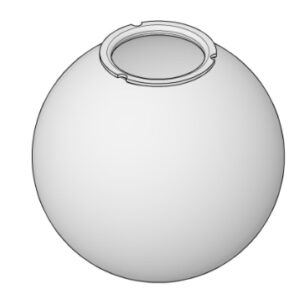 Ersatzglas 300mm PMMA weiß opal