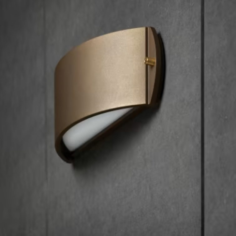 Außenwandleuchte Bronzeoptik – schlicht & edel