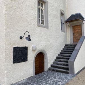 Referenz Außenbeleuchtung einer Burg Wandleuchte Schild